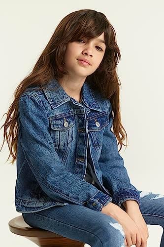 Levi's Girl's Denim Trucker Jacket, Bristol, 6 - Image 7
