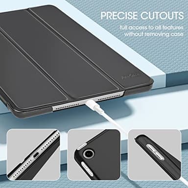 ProCase for iPad 9th/ 8th/ 7th Generation Case 10.2 Inch (2021/2020/2019 Release), 10.2 iPad Case 9th/ 8th/ 7th Gen Cover, Slim Smart Cover with Translucent Hard Shell Back -Black - Image 6
