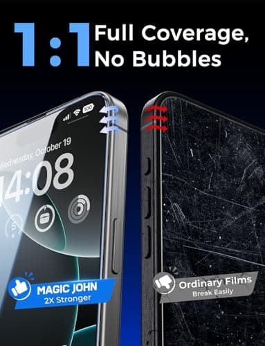 MAGIC JOHN 2 Pack for iPhone 16 Pro Max 6.9 inch Tempered Glass Screen Protector, HD Clear, Bubble Free, Easy Installation, Auto Dust-Elimination - Image 7