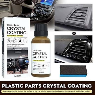 3Pcs Crystal Coating for Car, Plastic Parts Crystal Coating, Cristal para PláStico Del Carro for Car, Great Gloss Protection, Long Duration Refurbish Agent with Spong - Image 7