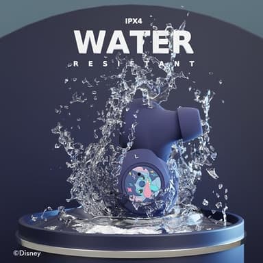 Disney Lilo and Stitch Bluetooth Earbuds w/Charging Case- Wireless Headphones w/Built-in Mic+ Up to 30 Hrs Playtime- Lilo and Stitch Gifts for Girls,Boys,Women,Men,All Fans of Lilo and Stitch Stuff - Image 4