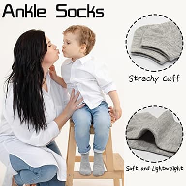 Toddler Socks, 16 Pairs Kids Socks Low Cut for Boys Girls Kids(2-4 Years Old), 16 Pairs Children No Show Ankle Socks Set - Image 3