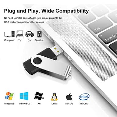 KEXIN 20 Pack 32 GB Flash Drive 3.0 Thumb Drive 32G Transfer Speed Up to 80MB/s Swivel USB 3.0 Flash Drive 20 Pack 3.0 Jump Drive Black - Image 4