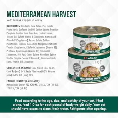 Weruva TruLuxe Cat Food, Mediterranean Harvest with Tuna Whole Meat & Veggies in Gravy, 6oz (Pack of 24) - Image 4