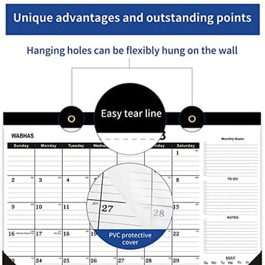 Desk Calendar 2025-2026,April 2025 to September 2026-Calendar 2025-2026 -18 Months,Desk Calendar 2025-2026 with to-do List,Thick Paper,17" x 12" For Planning. - Image 4