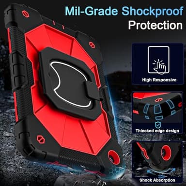 Auizotl Case for Galaxy Tab A9 Plus Case 11 Inch with Screen Protector/Rotating Stand/Pen Holder,Military Grade Shockproof Cover for Samsung Galaxy A9+/A9 Plus Tablet Case (SM-X210/X216/X218) - Image 3