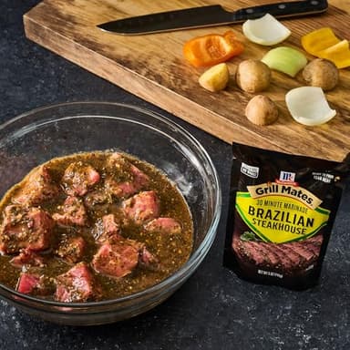 McCormick Grill Mates Marinade, Brazilian Steakhouse, 30 Minute Liquid Marinade, Single Use Pouch, No Waste, Exciting Brazilian-Style Flavor for Chicken, Steak, and More, 5 oz (Pack of 6) - Image 14