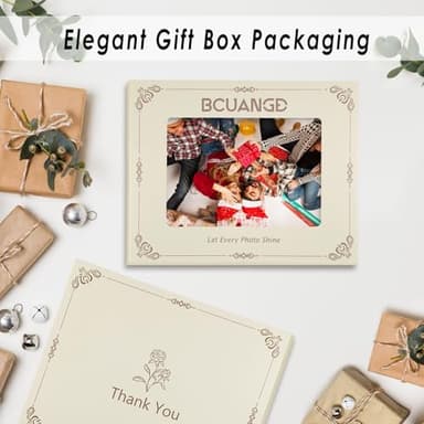 BCUANGD New Year Picture Frames - Family Christams Photo Frame, Happy New Year Decorations, Christmas Birthday New Year Gifts for Women Men Friends Coworker 5x7 Picture Frame - Image 6