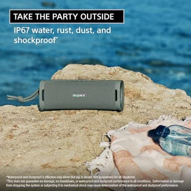 Sony ULT Field 1 Waterproof Portable Bluetooth Speaker, Enhanced Bass, 12h Battery, IP67 Rated Dustproof Shockproof Rustproof, Detachable Strap SRSULT10H, Forest Gray - Image 6