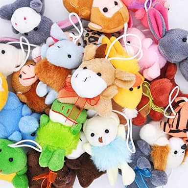 JOYIN 24 Pack Mini Animal Plush Toy Assortment (24 Units 3" Each), Animals Keychain Decoration for Kids, Small Stuffed Animal Bulk for Kids, Carnival Prizes, School Gifts, Halloween Goodie Bags - Image 7