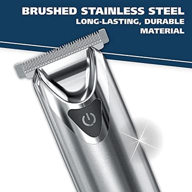 Wahl USA Stainless Steel Lithium-Ion Cordless Beard Trimmer for Men - Rechargeable All in One Men's Beard Trimmer with Rotary Ear & Nose Trimmer, & Detail Trimmer - Model 9818A - Image 5
