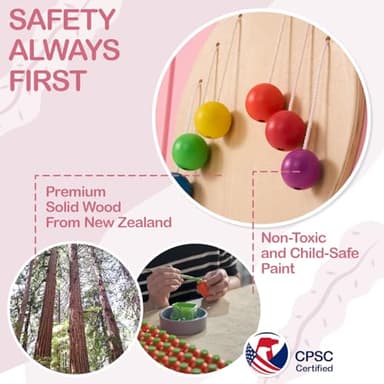 Monläurd® Hippo Montessori Busy Board, Sensory Board, Educational Toys, Sensory Wall Panel, Wall Toys, Daycare Furniture, Playroom Furniture, Learning Toys, Boys and Girls 6 M+ - Image 2