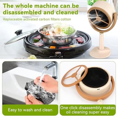 Solaradgy portable range hood with 2-Speed Suction, 125° Adjustable Angle & Reusable Carbon Filter, portable Kitchen Exhaust Fan for Stove, RV & Camping - Image 5