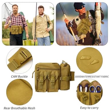 AOFUXTI Fishing Tool Kit - Fishing Pliers Kit, 112Pcs Fishing Gear and Equipment, with Fish Hook Remover, Fishing Scale, Fishing Scissors, Fish Lip Gripper, Fishing Lures, for Man and Women, Blue - Image 3