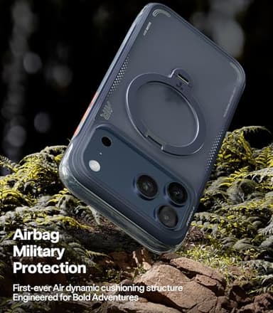 TORRAS Ostand Q3 Air for iPhone 17 Pro Case 6.3'' with Stronger Magnetic Stand, Fit for Magsafe, Airbags Miltary Protection, Camera Control for iPhone 17 Pro Case, Shockproof & Stylish, Midnight Blue - Image 5