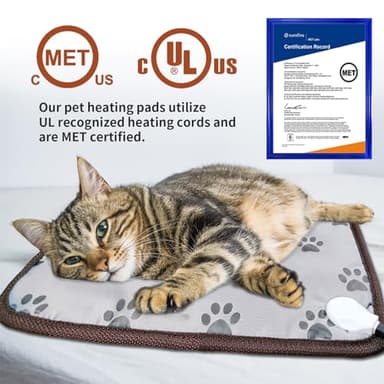 GOLOPET Large Dog Heating Pad 34x21in with Smart Thermostat Switch and Power Line Protection Tube,Obtained MET and UL Dual Certification,Waterproof Pet Heating pad, Suitable for Dogs of All Ages - Image 6