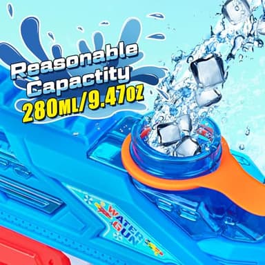 RONSTONE Water Guns for Kids, Small Water Pistol Squirt Guns Water Blaster Toys for 3 Years Old and up Boys Girls Adults, High-Pressure Summer Outdoor Pool Beach Fun, 4-Pack Pump Action Water Gun - Image 2