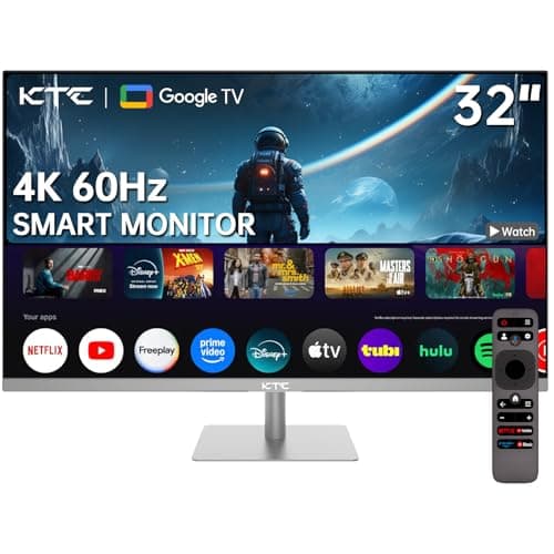 KTC 32 Inch 4K Smart Monitor with Google TV System UHD 3440x2560P Hey Google Voice Remote Netflix Licensed Dolby Audio HDR KVM Technology WiFi Bluetooth 65W PD Type C Fast Charger VESA Support - Image 1