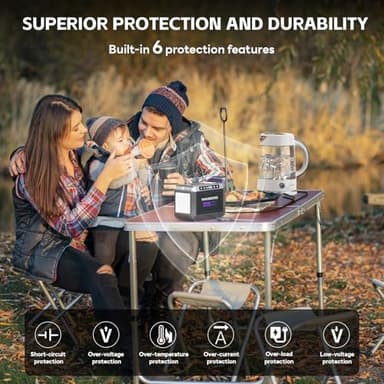 MARBERO 172Wh Solar Generator with 40W Solar Panel, Portable Power Station 200W, Camping, Outdoor, Hiking, Fishing, Emergency - Image 6