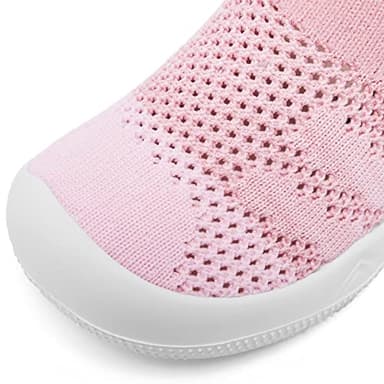 Baby Shoes Girls Boys Baby Sock Shoes with Non Slip Soft Rubber Sole Infant First Walking Sneaker Toddler Slipper Lightweight 18-24 Months Gradient Pink - Image 7