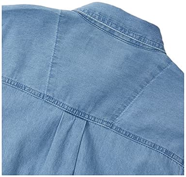 Wrangler Men’s Rugged Wear Basic One Pocket Denim Shirt - Image 4