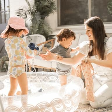 Tiny Twinkle Mess-Proof Waterproof Wet Dry Bag | 2-Pack Reusable Wet Bags for Swimsuits & Baby Clothes | Leakproof Wet Bag for Travel & Diaper Changes for Baby (Cotton Candy) - Image 4