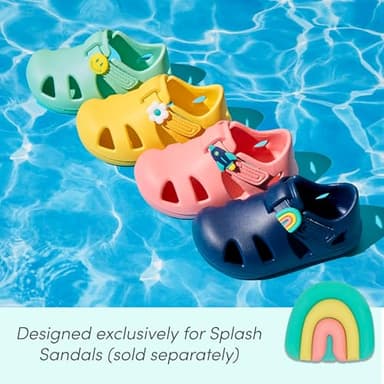 Ten Little Splash Sandal Rainbow Charms for Kids, 2-Pack Silicone Shoe Charms for Boys and Girls - Image 4