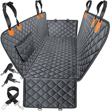 URPOWER Dog Car Seat Cover for Pets 100% Waterproof Seat Cover Hammock 600D Heavy Duty Scratch Proof Nonslip Durable Soft Back Seat Covers for Cars Trucks and SUVs - Image 1