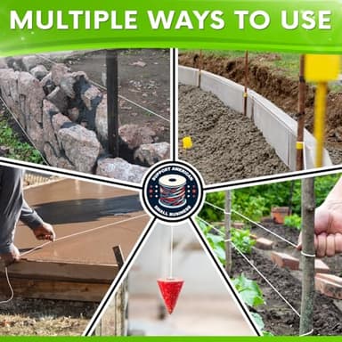 White Mason Line String Line - #18 Braided Nylon String - 6,000 Ft Length - Nylon Twine for Gardening Or Masonry Tools - Perfect Construction String for A String Level, Twine String for Gardening - Image 5