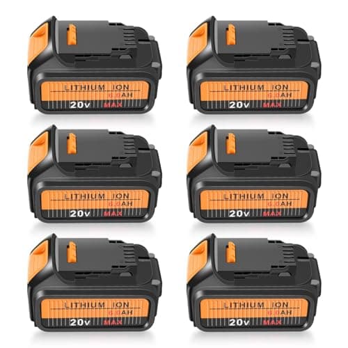 KOOMICY 20V Battery Replacement for Dewalt 20V Battery Max 6Packs 6000mAh DCB203 DCB200 DCB203 DCB204 Compatible with Dewalt DCD DCF DCG Line Series Cordless Power Tools - Image 1
