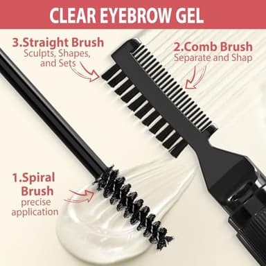 Eyebrow Pen Kit, with Microblading Eyebrow Pen, Eyebrow Gel, Eyeliner, Eyebrow Brush, Eyebrow Pencils for Women, Waterproof, Smudge Proof, Long Lasting Makeup Formula - Dark Brown - Image 4