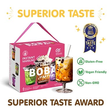 O's Bubble Boba Tea Kit - Bubble Tea Kit - All in One Boba Kit for Boba Tea Lovers - Boba Party Kit for Boba Drinks - Boba Kit for Kids - 6 Servings Includes Cups, Straws, Stirrer (Party Kit Variety Pack Upgrade) - Image 5