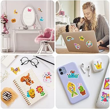 Labeol Diamond Art Kits for Kids Boys and Girls Ages 6-8-10-12 Easy to DIY Creative Diamond Art Sticker Craft by Numbers Kits for Kids and Adult Beginners (Lovely Animal - Image 5