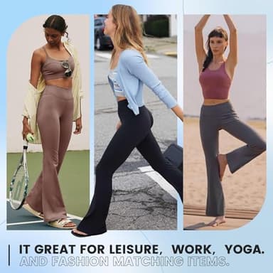 High Waisted Leggings for Women - Soft Athletic Tummy Control Pants for Running Cycling Yoga Workout - Image 4