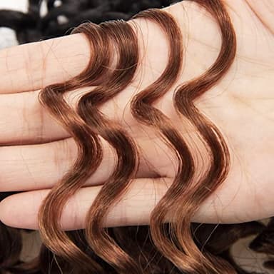 8 Packs Curly Crochet Hair GoGo Curl Crochet hair for Women Deep Wave Braiding hair,Synthetic Bohemian Crochet Braid Water Wave Crochet hair Extensions(18inch, 1B/30/27) - Image 6