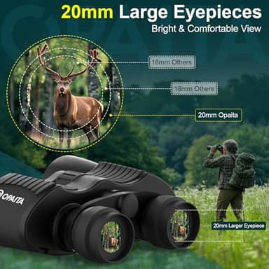 12-36x52 Binoculars for Adults High Powered - Opaita Zoom with Clear Low Light Vision for Hunting - HD for Bird Watching Stargazing Cruise Ship Travel Hiking Opera - Image 3