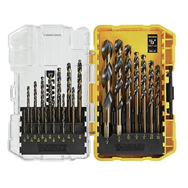 DEWALT Drill Bit Set, 21-Piece, 135 Degree Split Point, 31 Degree Helix, Black Oxide Coated, For Plastic, Wood and Metal (DWA1181) - Image 1