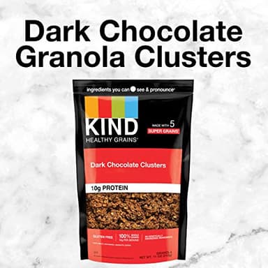 KIND Healthy Grains Clusters, Dark Chocolate Granola, Gluten Free, 10g Protein, 11 Ounce (Pack of 3) - Image 3
