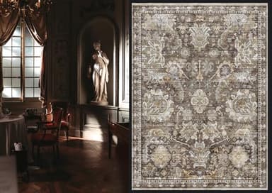 RUGSURE Washable Area Rugs - Perfect for Living Room, Bedroom, Kids Room, Nursery - Stain & Water Resistant Non-Slip, Pet & Child Friendly, Vintage Tribal Area Rugs (Ivory, 9' x 12') - Image 2