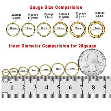 FANSING 18g 7mm Nose Hoop 18 Gauge Hinged Seamless Piercing Jewelry Ring for Septum Helix Cartilage Earlobe Lip Daith Tragus Rook & Conch 18k Gold-plated Surgical Steel - Image 3