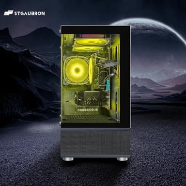 STGAubron Gaming PC Computer Desktop, Intel Core i5 up to 3.6G, Radeon RX 590 8G, 16G RAM, 1T SSD, 600M WiFi, BT 5.0, RGB Fan x 3, Windows 11 Home - Image 2