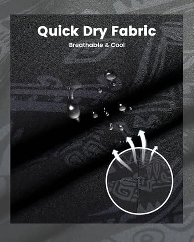 maamgic Mens Swim Trunks with Compression Liner 5" Stretch Athletic Swimming Shorts Quick Dry with Zipper Pockets No-Chafing Board Shorts Black-Legendary Dragon L - Image 4