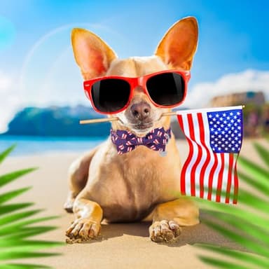 DOGWONG American Flag Dog Collars with Detachable Bow - 4th of July Adjustable Cotton Dog Collar - Perfect Independence Day Dog Collar for Small Medium Large Dogs - Image 5