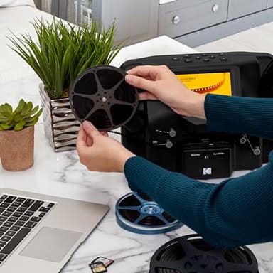 KODAK REELS 8mm & Super 8 Films Digitizer Converter with Big 5” Screen, Scanner Converts Film Frame by Frame to Digital MP4 Files for Viewing, Sharing & Saving on SD Card for 3” 4” 5” 7” and 9” Reels - Image 9