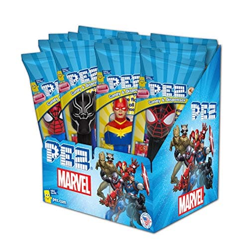 PEZ Candy, Marvel Assortment (Pack of 12, individually wrapped) - Image 1