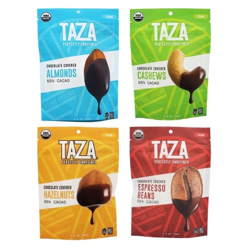 Taza Chocolate Organic Chocolate Covered Treats Variety Pack, Vegan, 3.5 Ounce (Pack of 4) - Image 1