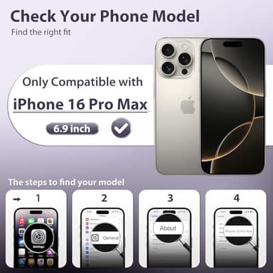 GolbinBox 360° Spin Magnetic Stand for iPhone 16 Pro Max Case, [Compatible with MagSafe] [Full Camera Protection] [16FT Military Drop Protection], Silm Translucent Matte Phone Case, Deep Purple - Image 2
