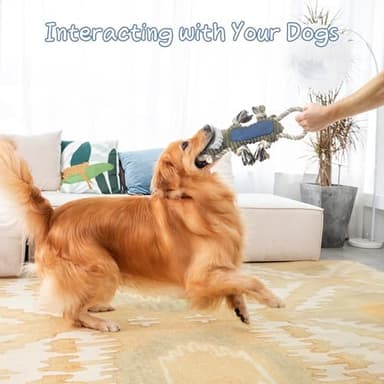 Funny Plush Dog Chew Toys, Squeaky Dog Toys, Interactive Tug of War Puppy Toys, Stuffed Dog Toys for Small, Medium and Large Dogs - Monkey - Image 5