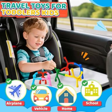 Magnetic Travel Toys for Toddlers Kids 5PCS, Airplane Car Travel Activities Essential, Fidget Toys Road Trip ‌Sensory Toy, Fidgets for Classroom Toys for 3 4 5 6 7 8 Year Old, Kids Stocking Stuffers - Image 4