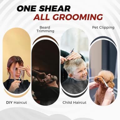 SWAP 5.5'' Professional Hair Cutting Scissors - Japanese SUS440C Steel (60-62HRC), Hand-Sharpened Blades, Adjustable Tension, Ergonomic Design for Salon/Home Use (S2) - Image 6